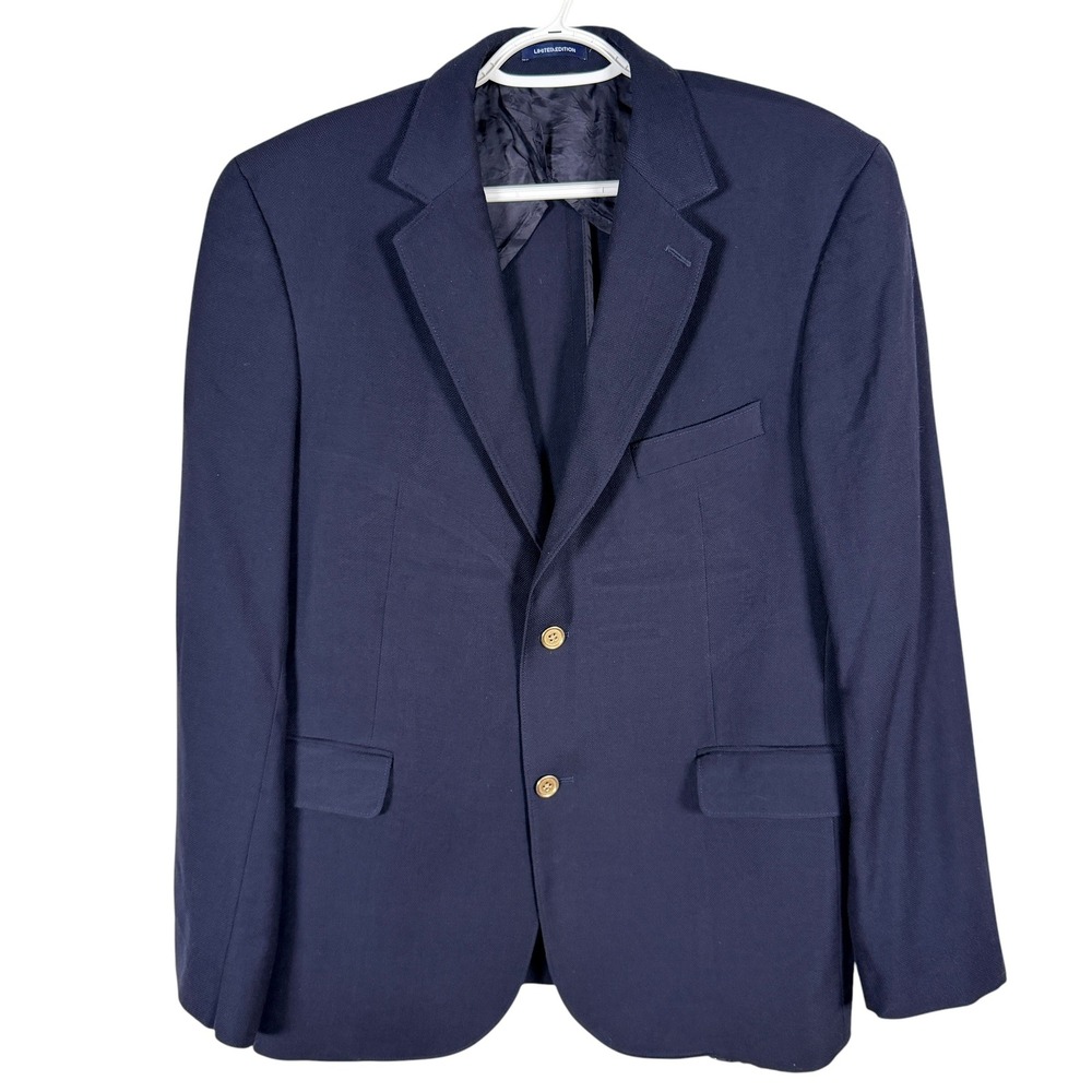Bonobos Mens 42R Wool Cashmere Marzotto Italy Sport Coat Blazer Gold Buttons